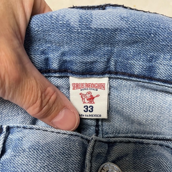 True Religion Men's Straight Flap Cut-Off Shorts-Indigo Grove EUC - Picture 6 of 8